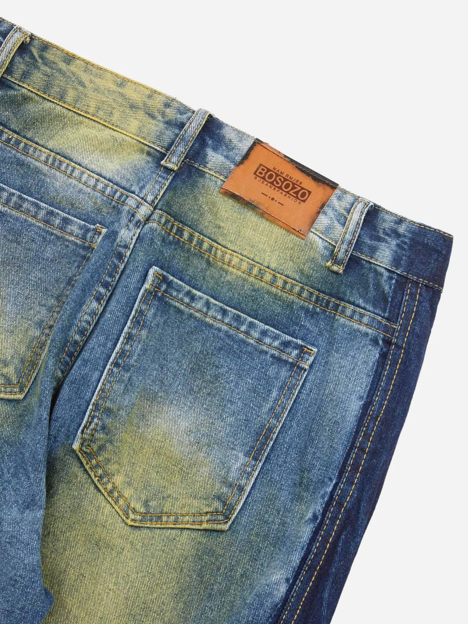 1984 Hip-hop Washed Distressed Loose Spray-dyed Jeans