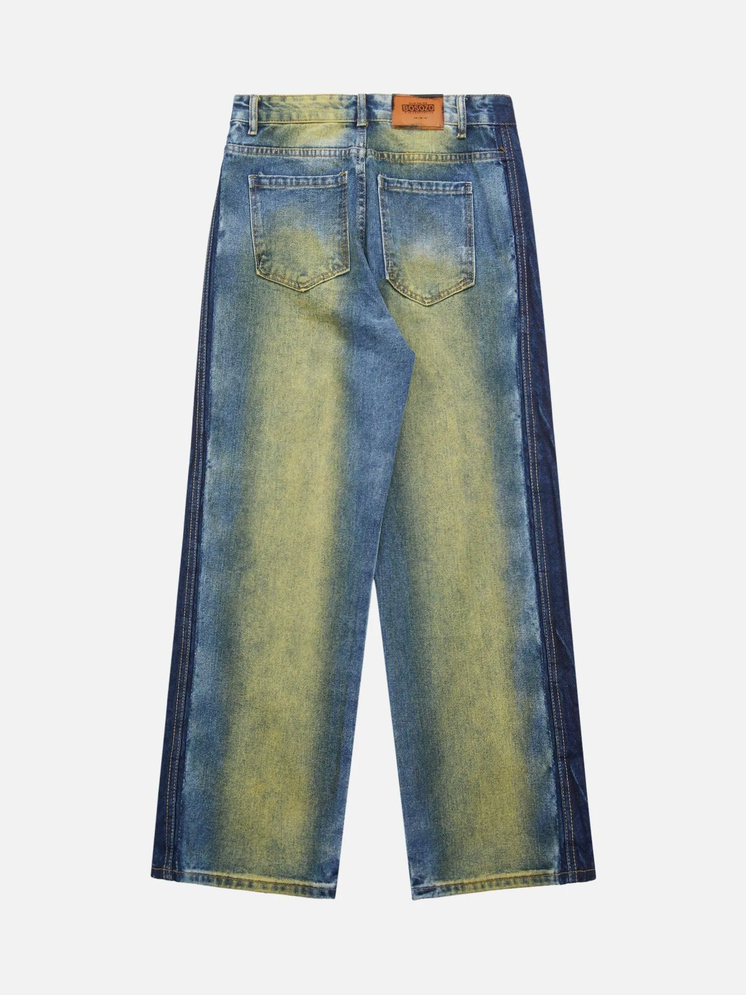 1984 Hip-hop Washed Distressed Loose Spray-dyed Jeans