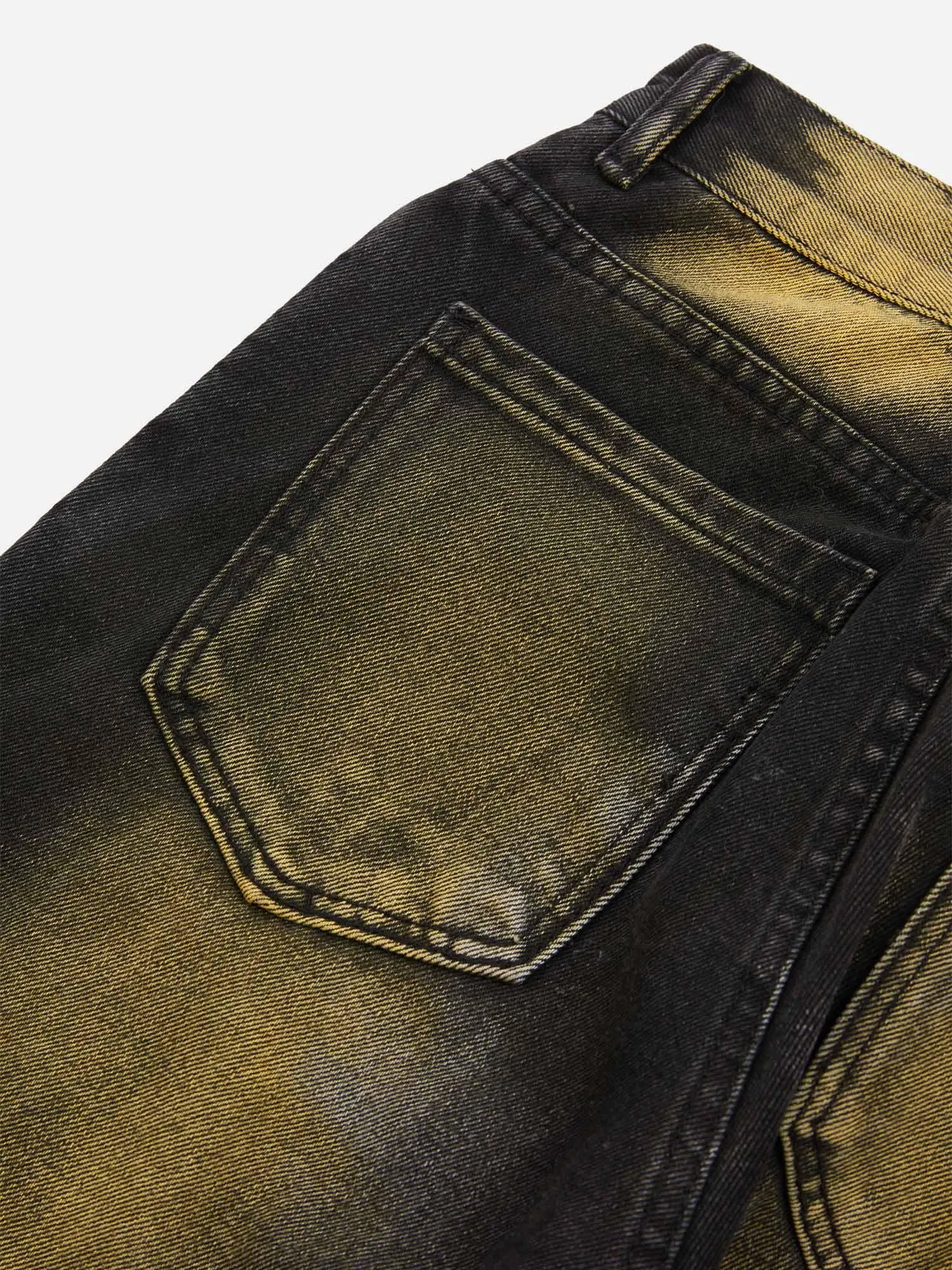 1984 Hip-hop Washed Distressed Loose Spray-dyed Jeans