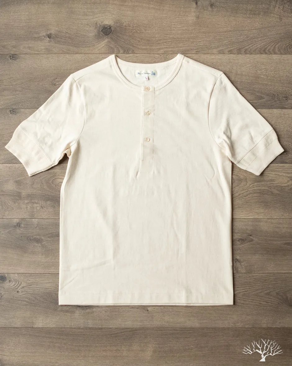 207 Loopwheel Short Sleeve Henley - Nature