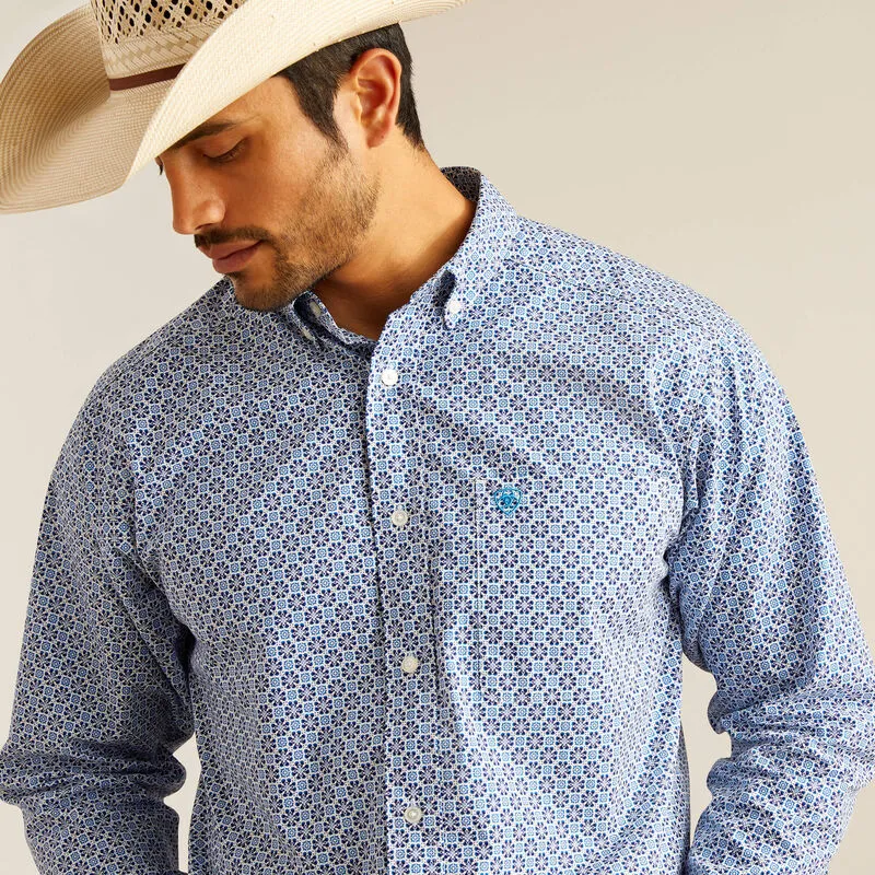 Ariat Men's Perry Classic Fit Shirt- Blue