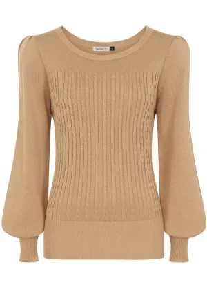 Banned Una Cable 40's Jumper Biscuit Beige