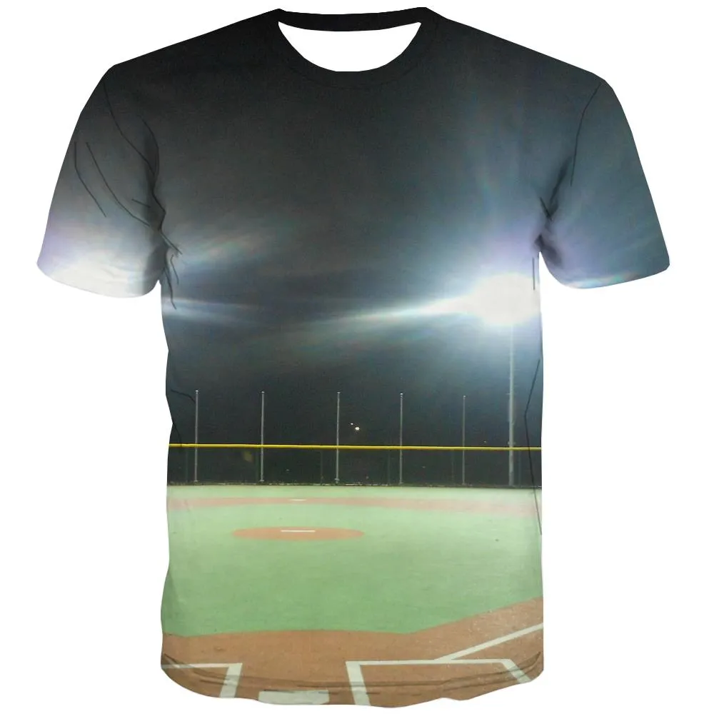 Baseball T shirts Men Stadium Tshirt Anime Game Tshirts Casual White Tshirt Printed