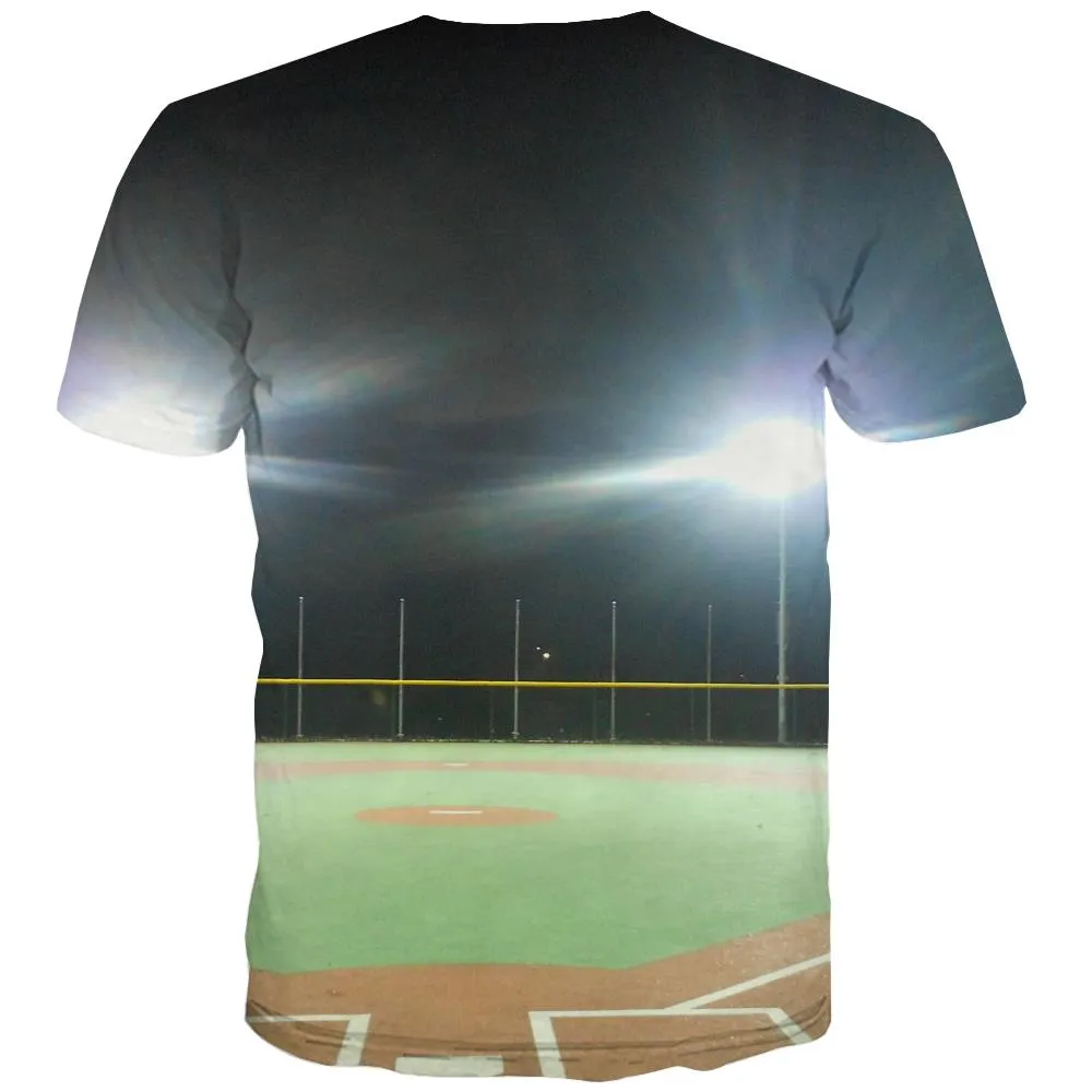 Baseball T shirts Men Stadium Tshirt Anime Game Tshirts Casual White Tshirt Printed