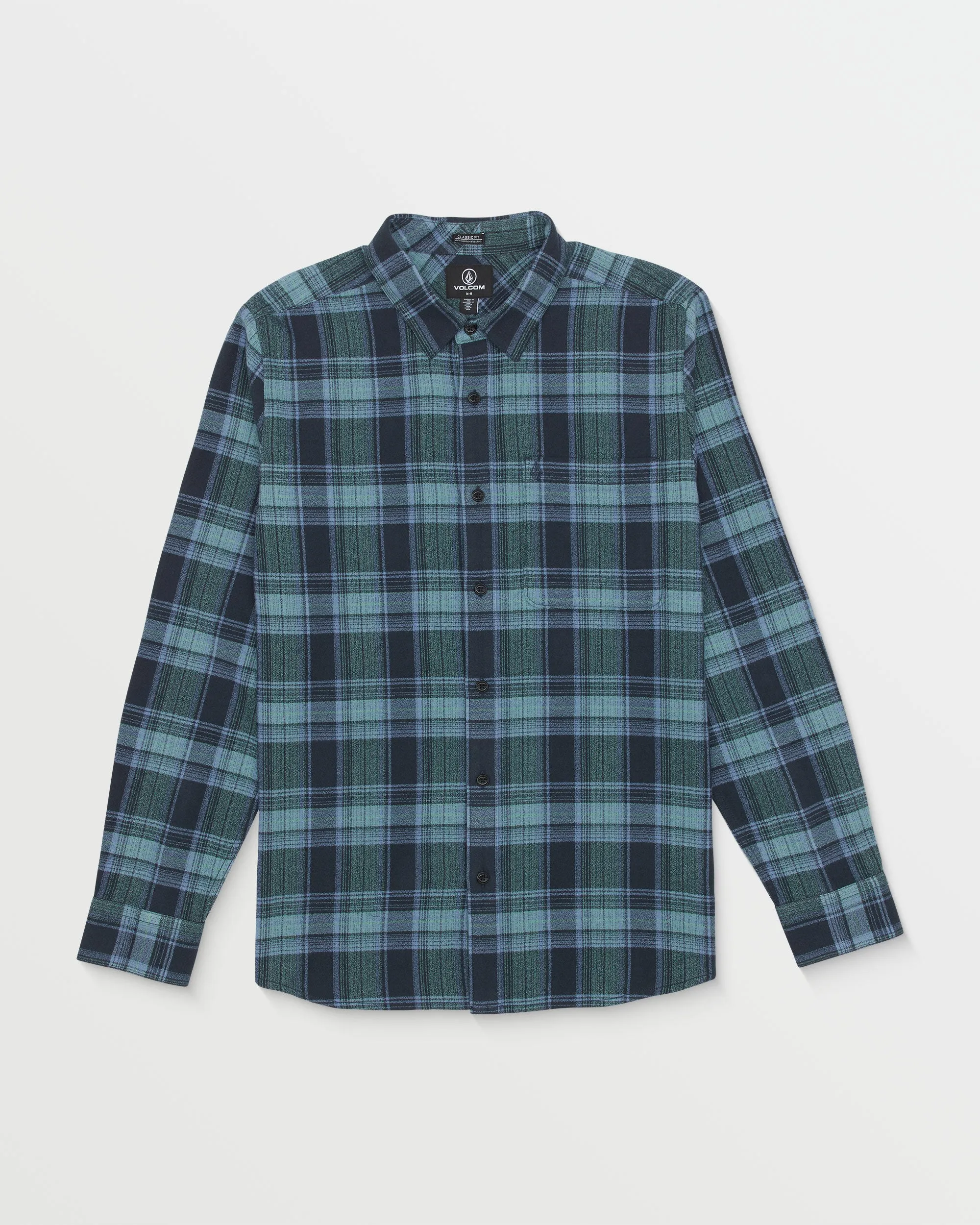 Baystone Long Sleeve Flannel Shirt - Navy