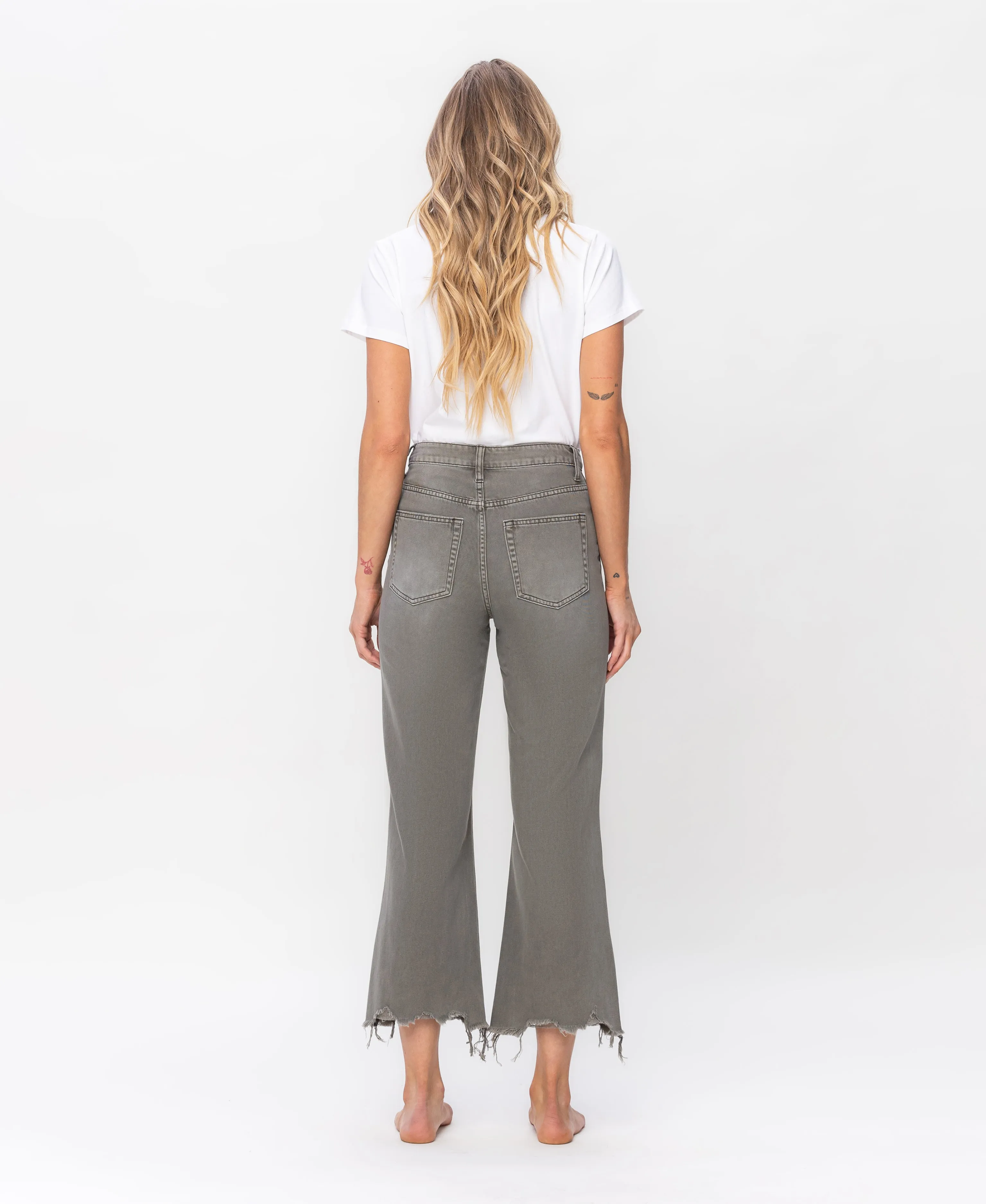 Beetle - Super High Rise 90s Vintage Crop Flare Jeans