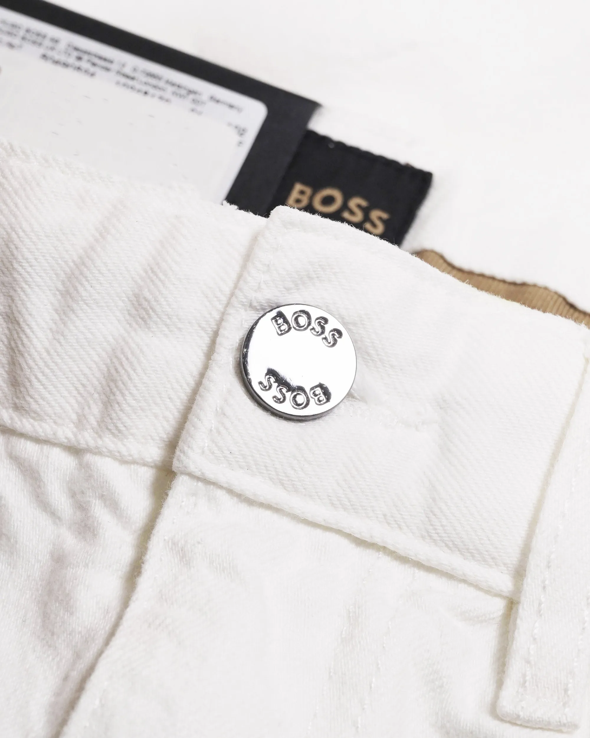 Boss Tapered Fit Taber Jeans - White