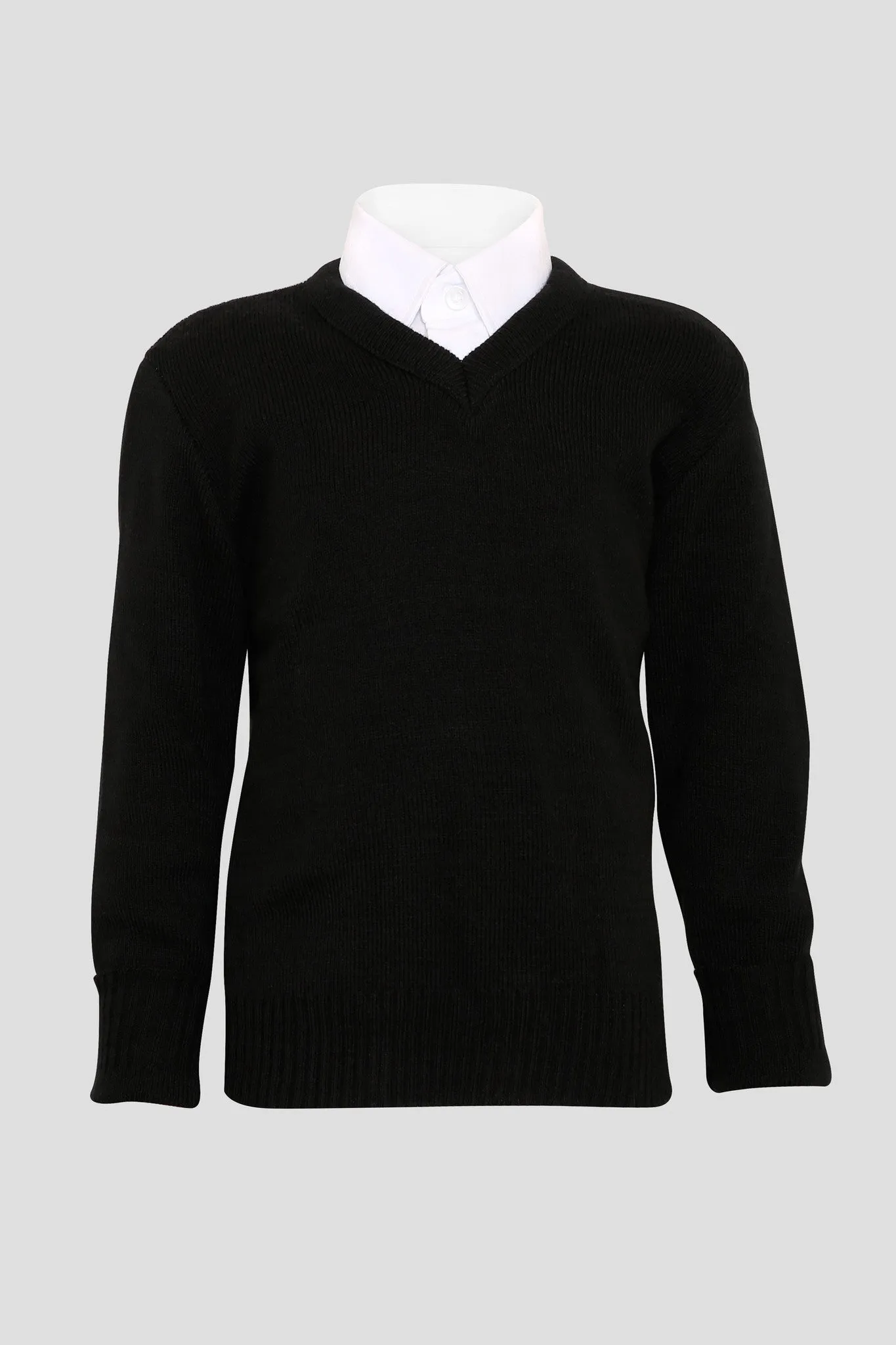 Boys fine knit v-neck school jumper - Quality school uniforms at the School Clothing Company