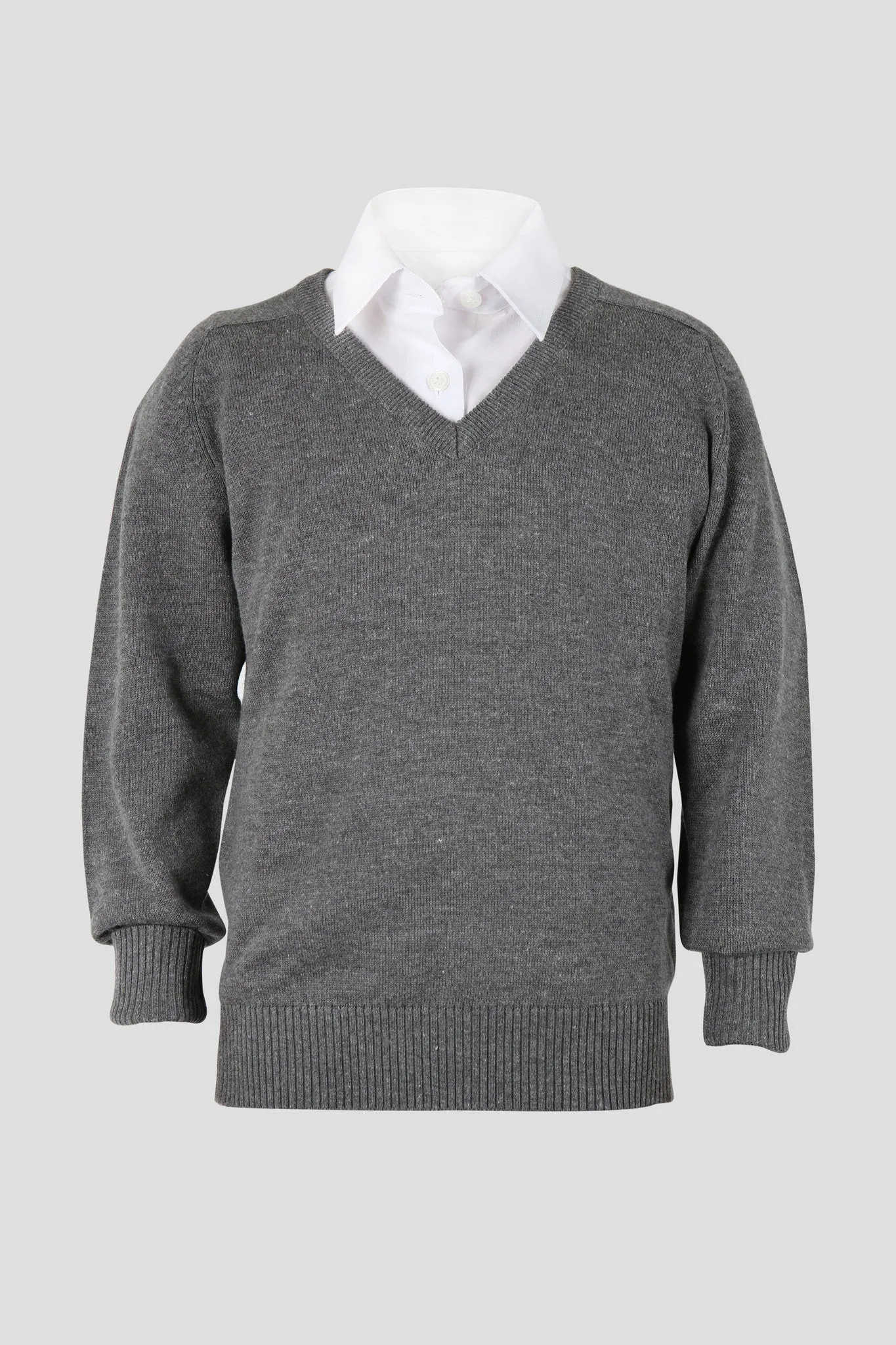 Boys fine knit v-neck school jumper - Quality school uniforms at the School Clothing Company