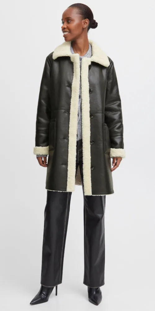 B.Young Faux Shearling Coat