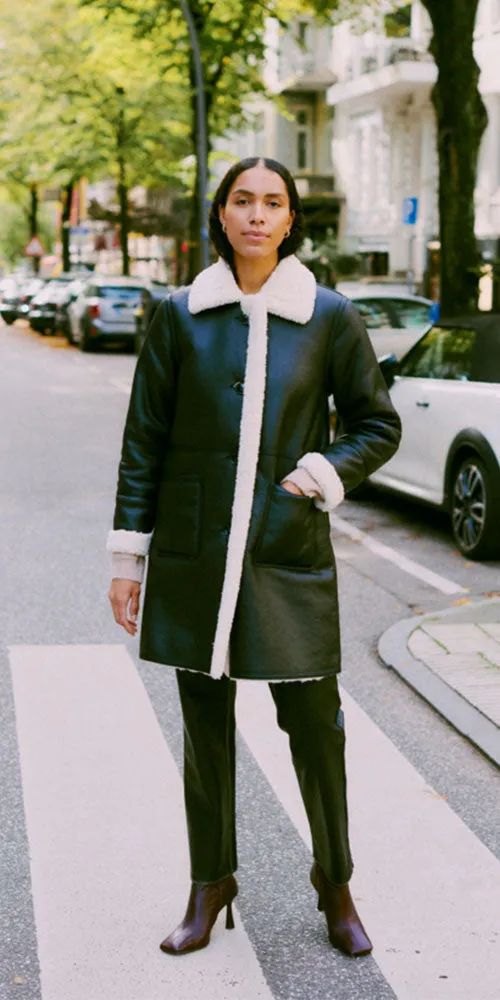 B.Young Faux Shearling Coat