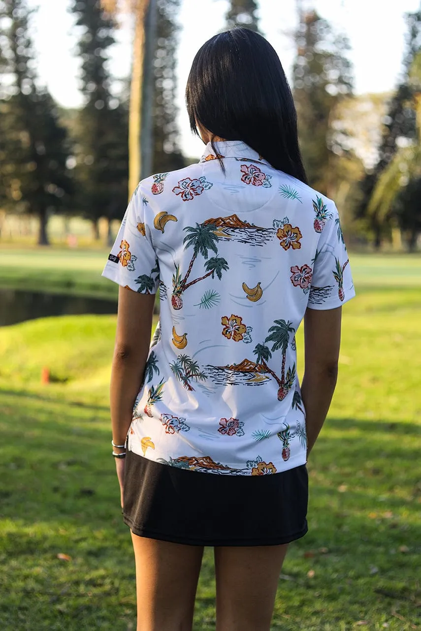 CA Ladies Funky Golf Shirt | Palm Tree Resort