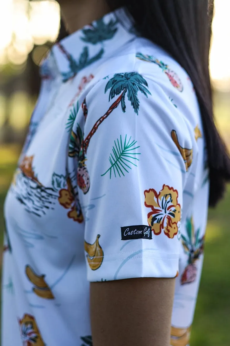 CA Ladies Funky Golf Shirt | Palm Tree Resort