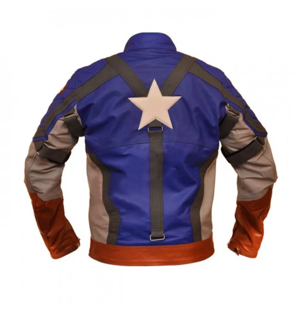 Captain American Flag The First Avenger Leather Jacket