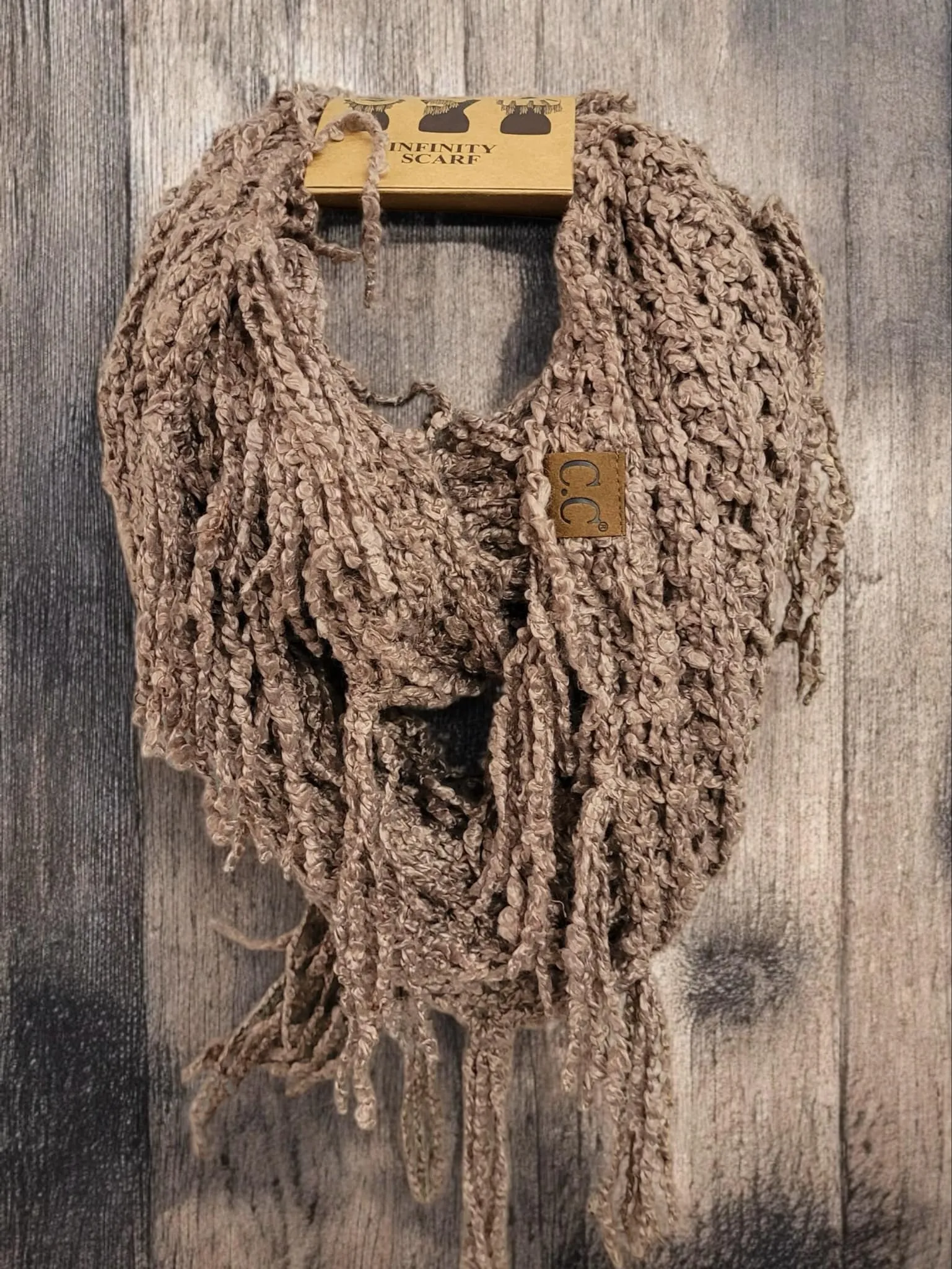 C.C. Infinity Scarf in taupe