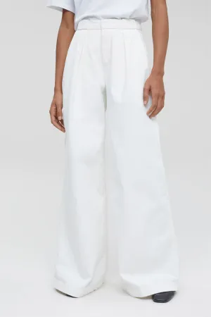 Closed - Jean Wide Legs En Coton Biologique - Blanc - Femme