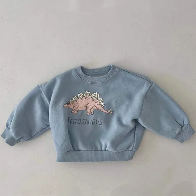 Cotton Dinosaur Round Neck Sweatshirt