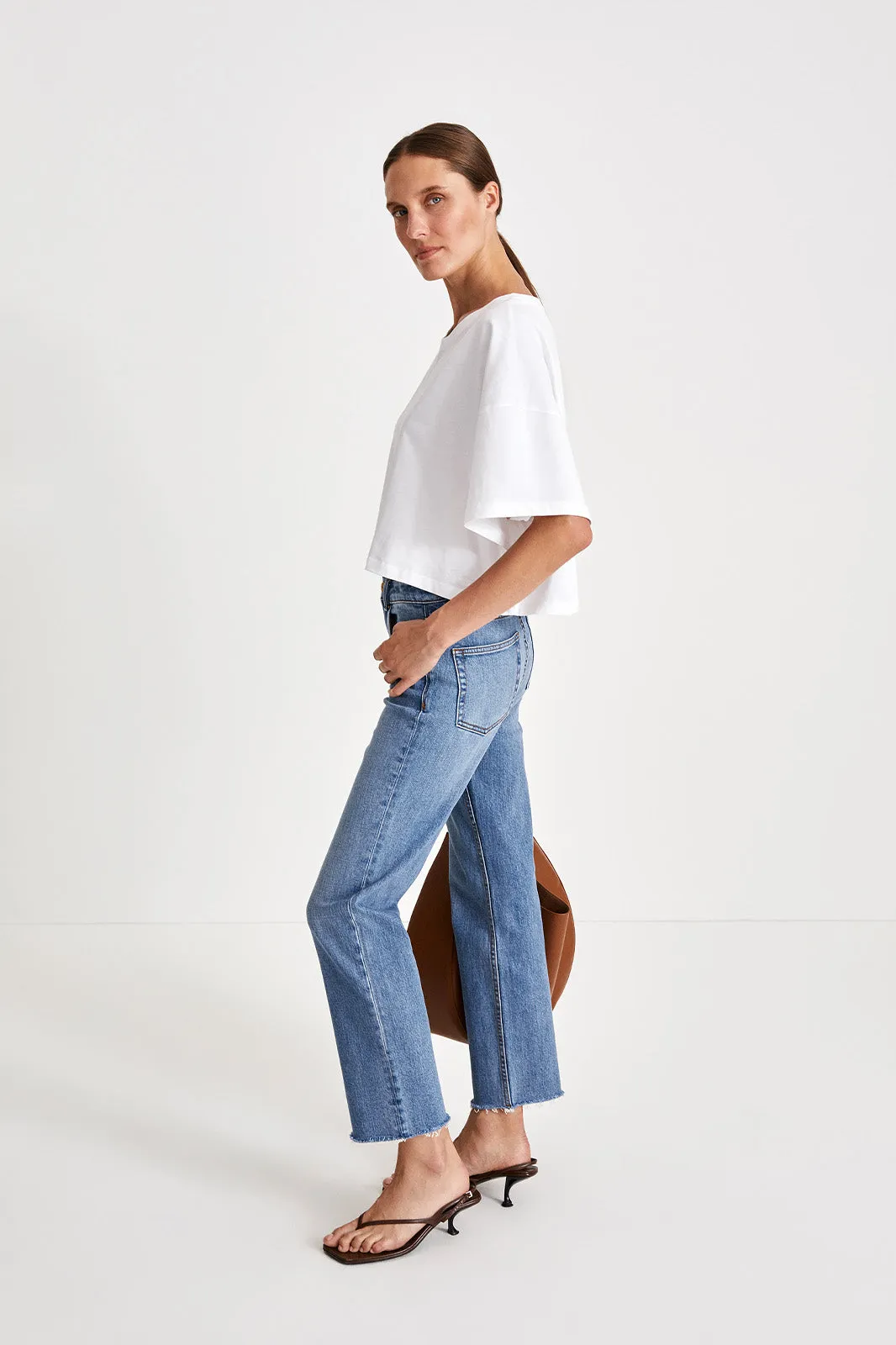 CROPPED STRAIGHT FIT DENIM - KINGSTON ORIGINAL BLUE