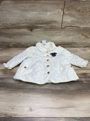 Disney Junior Minnie Mouse Quilted Jacket White sz 2T