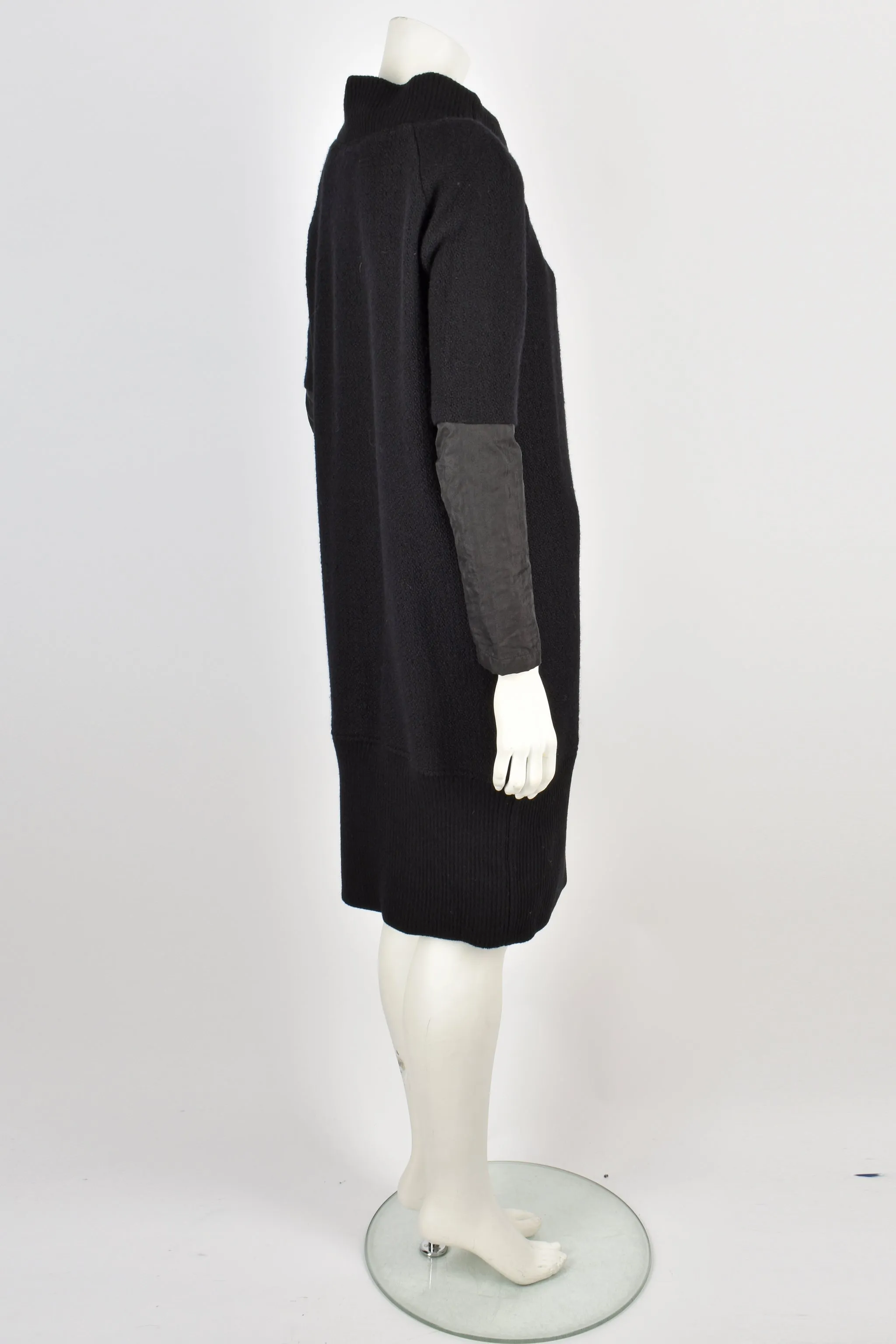 DRIES VAN NOTEN black wool sweater dress M