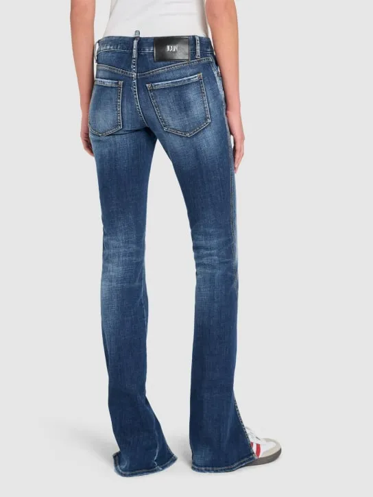 Dsquared2   Icon mid rise straight jeans w/slits 