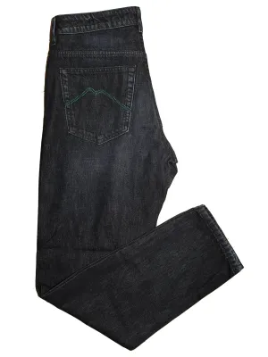 E. Marinella Jeans Black Hand Made Denim Jeans 33 Milano Zip Fly SALE