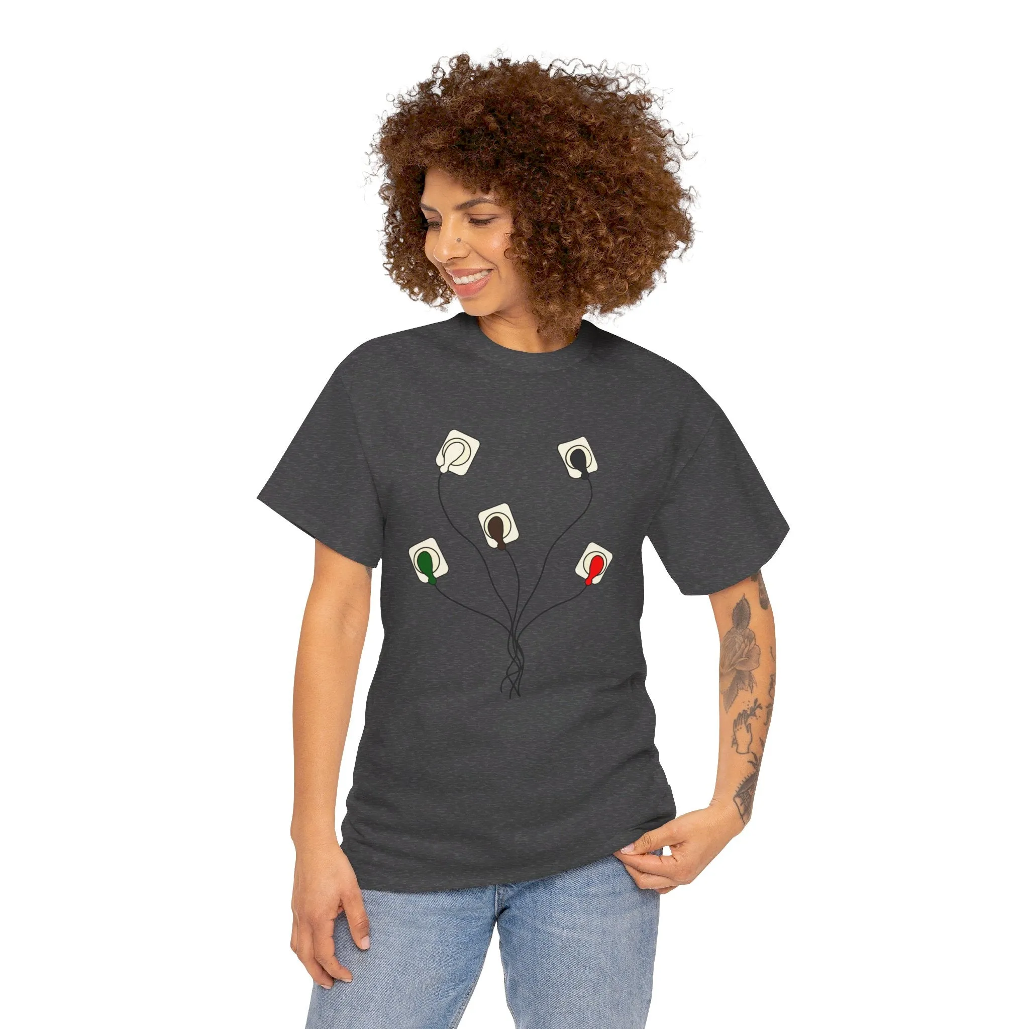 EKG Leads Unisex Heavy Cotton Tee