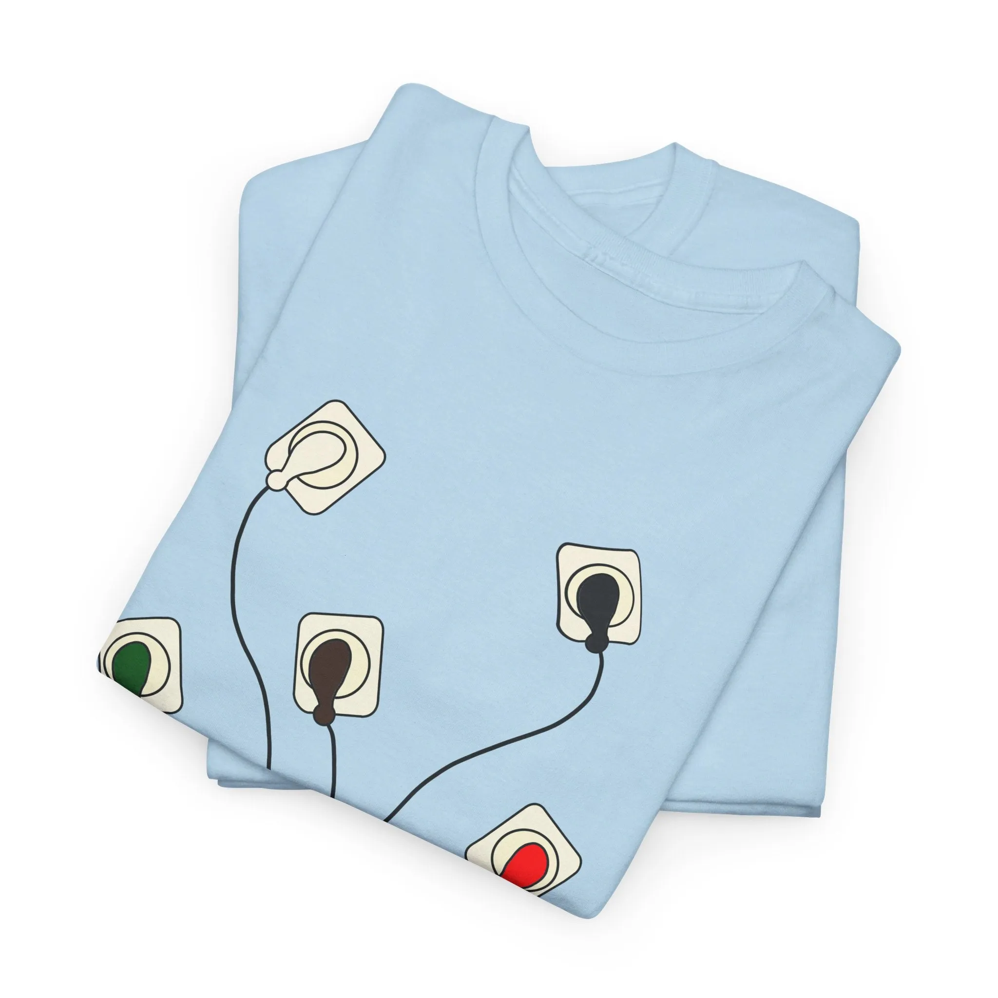 EKG Leads Unisex Heavy Cotton Tee