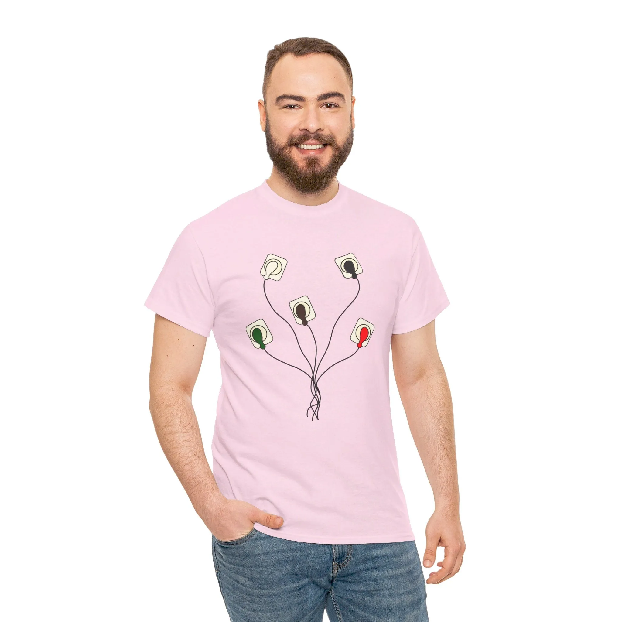 EKG Leads Unisex Heavy Cotton Tee