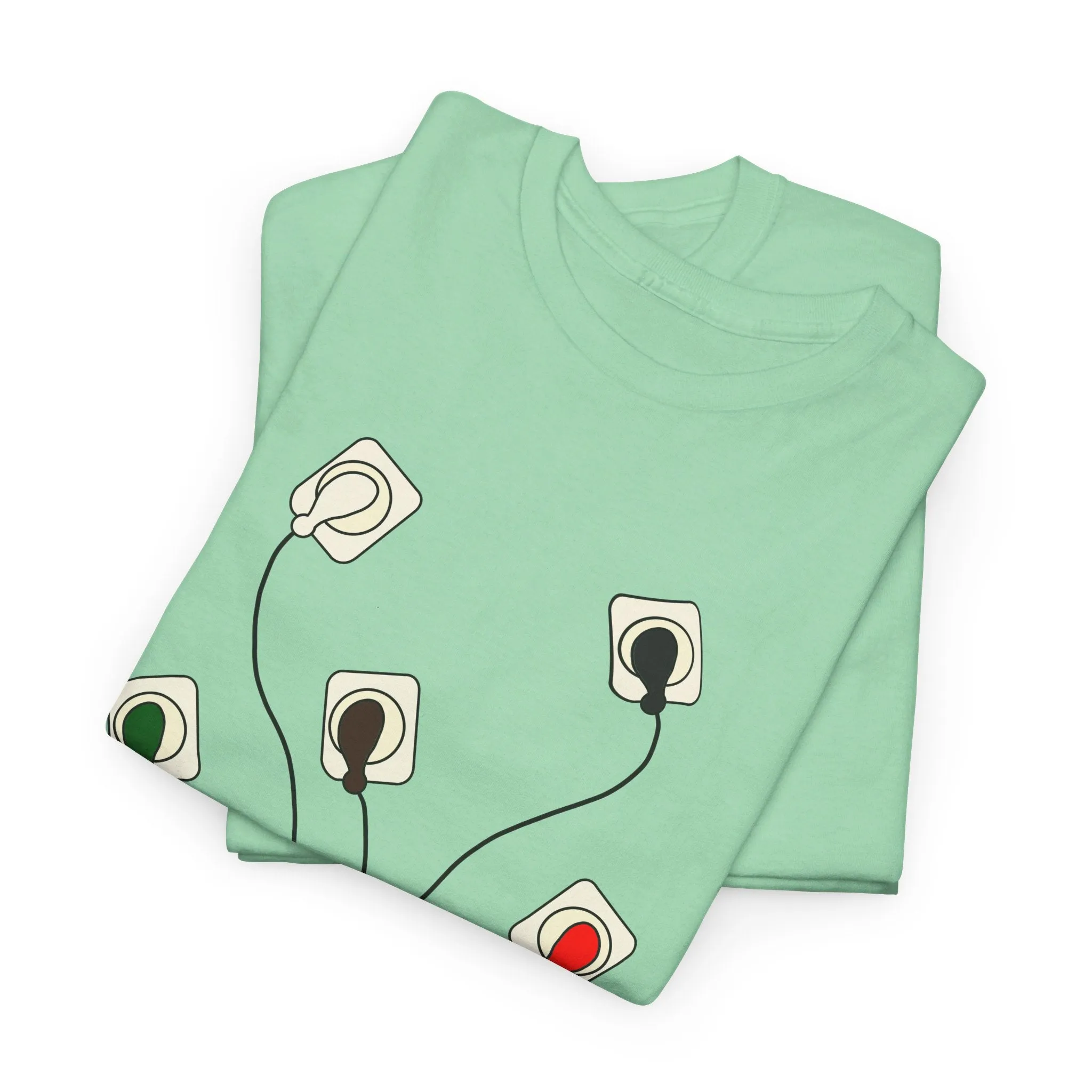 EKG Leads Unisex Heavy Cotton Tee