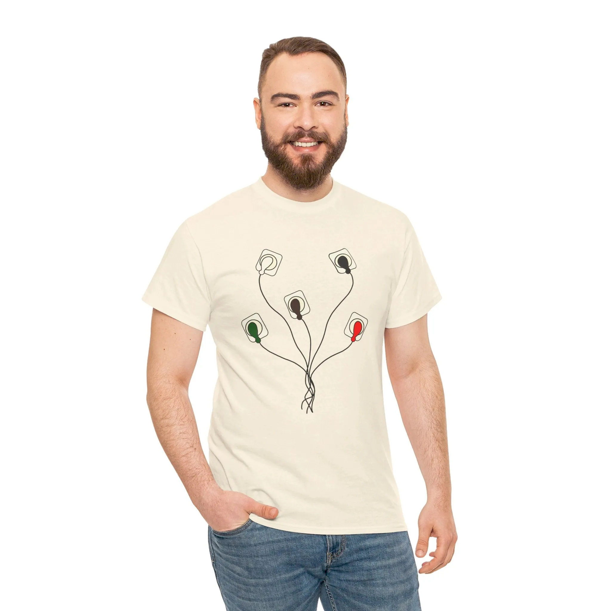 EKG Leads Unisex Heavy Cotton Tee