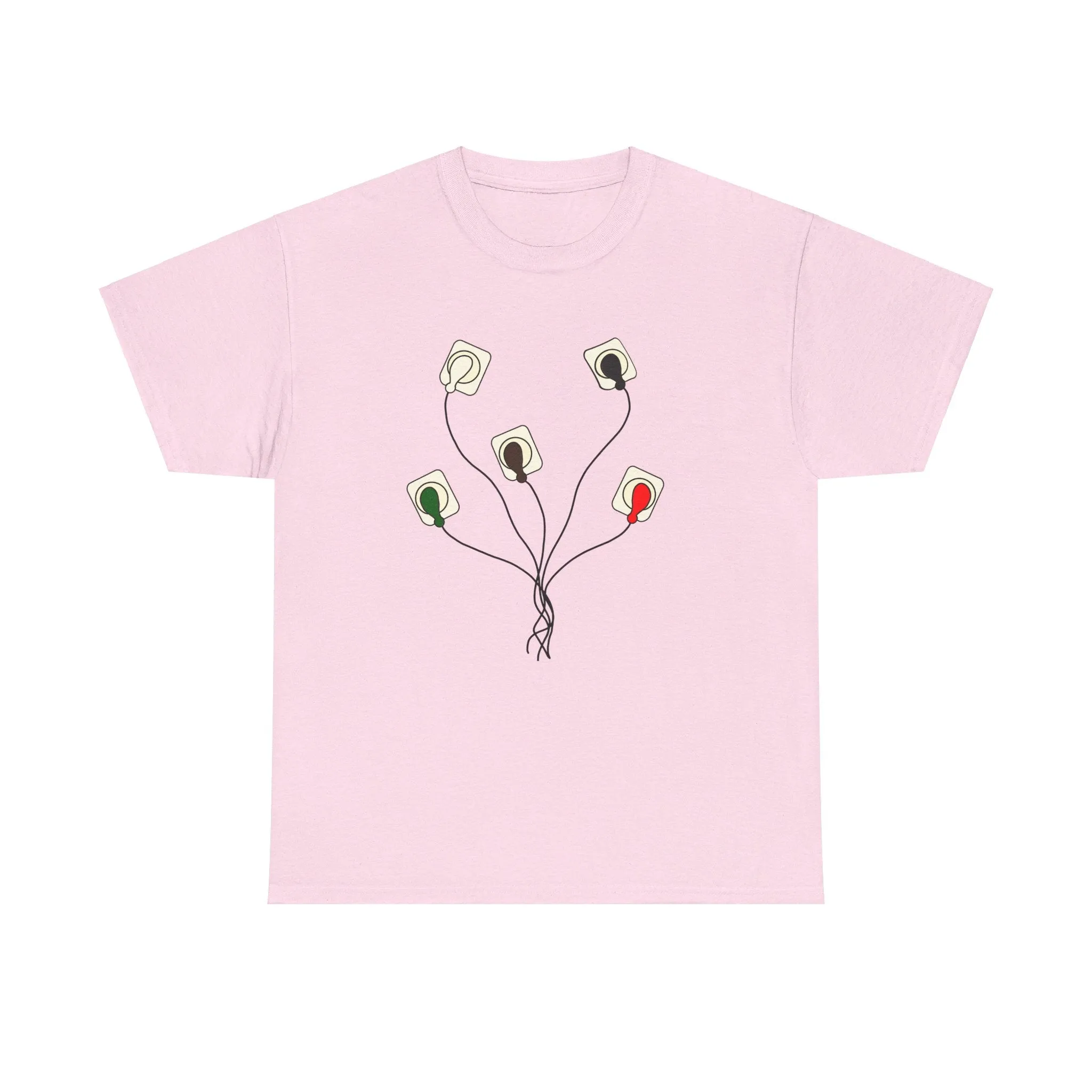 EKG Leads Unisex Heavy Cotton Tee