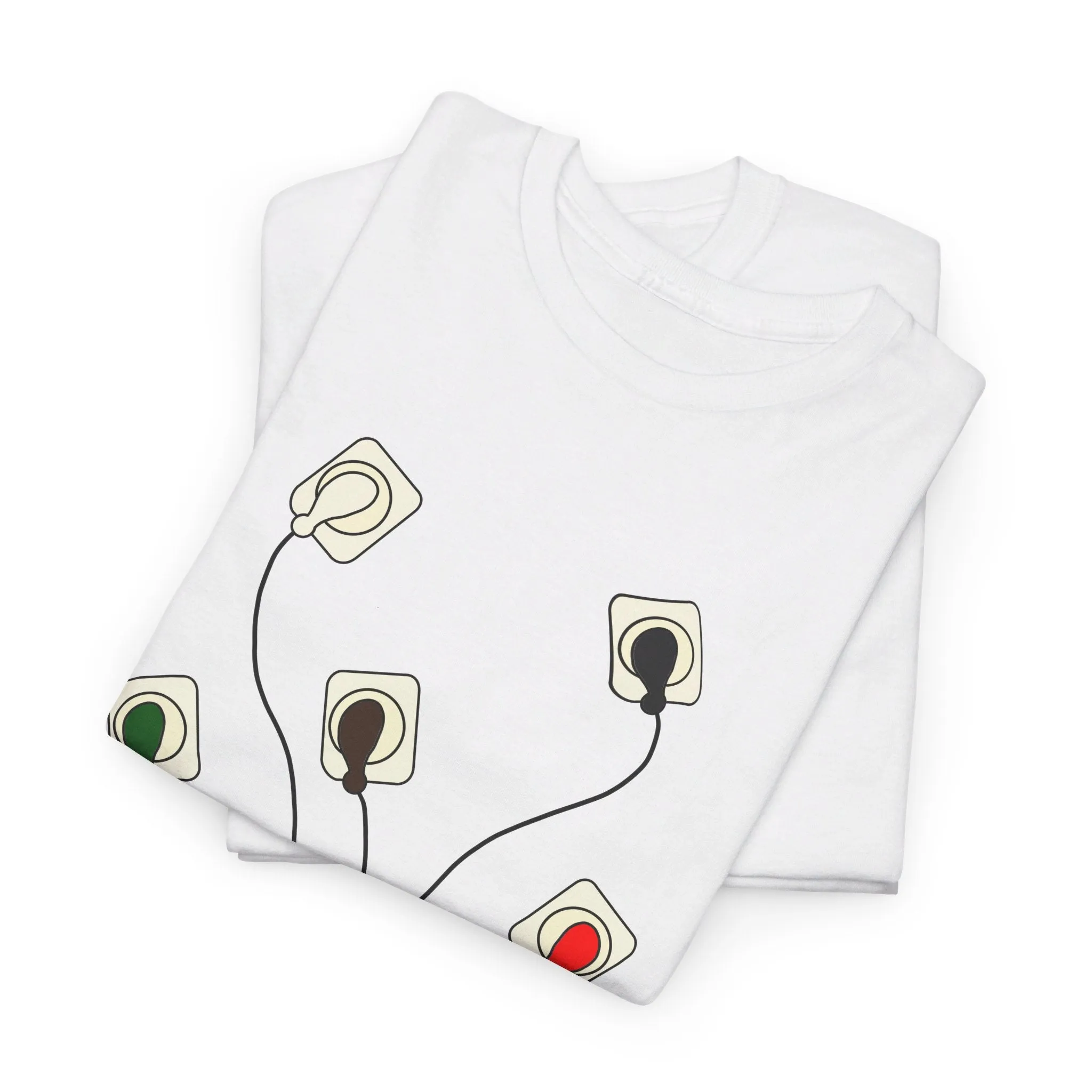 EKG Leads Unisex Heavy Cotton Tee