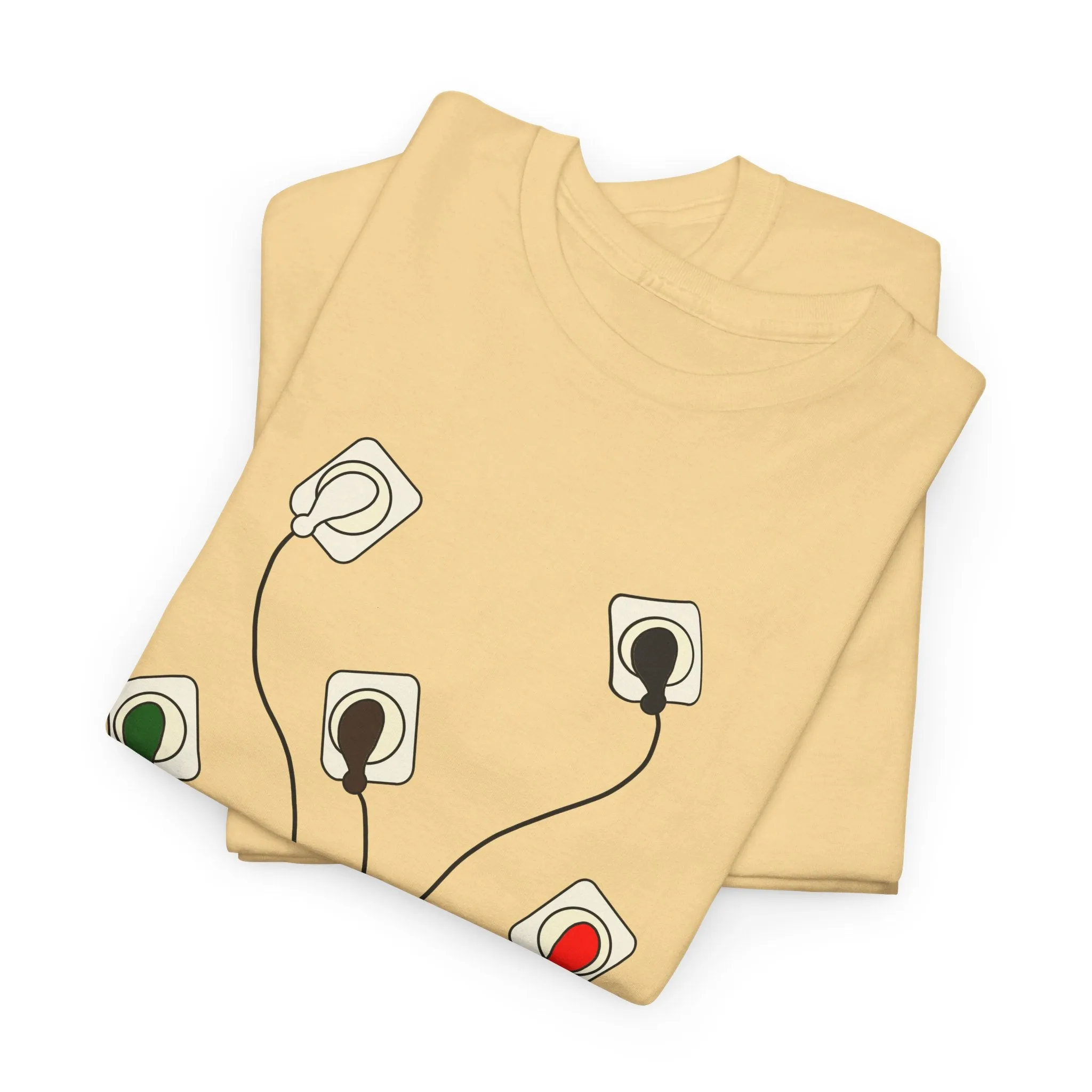 EKG Leads Unisex Heavy Cotton Tee