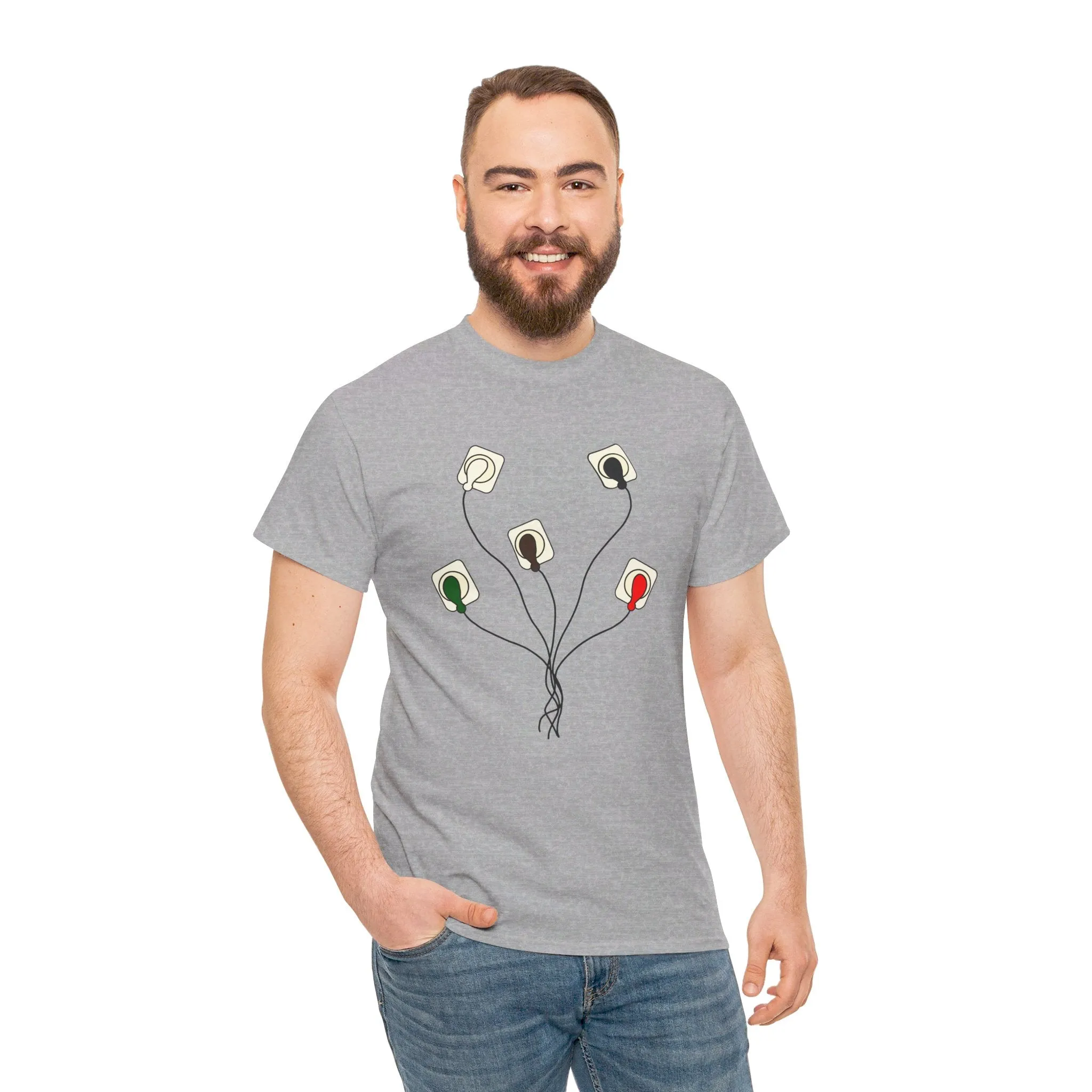 EKG Leads Unisex Heavy Cotton Tee