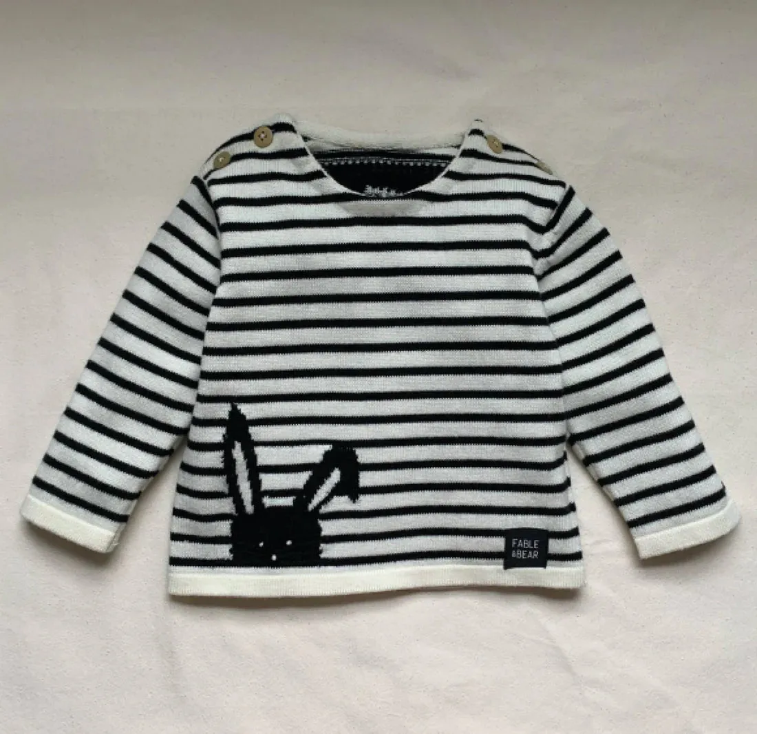 Fable & Bear: Hop To It - Knitted Kids Striped Jumper