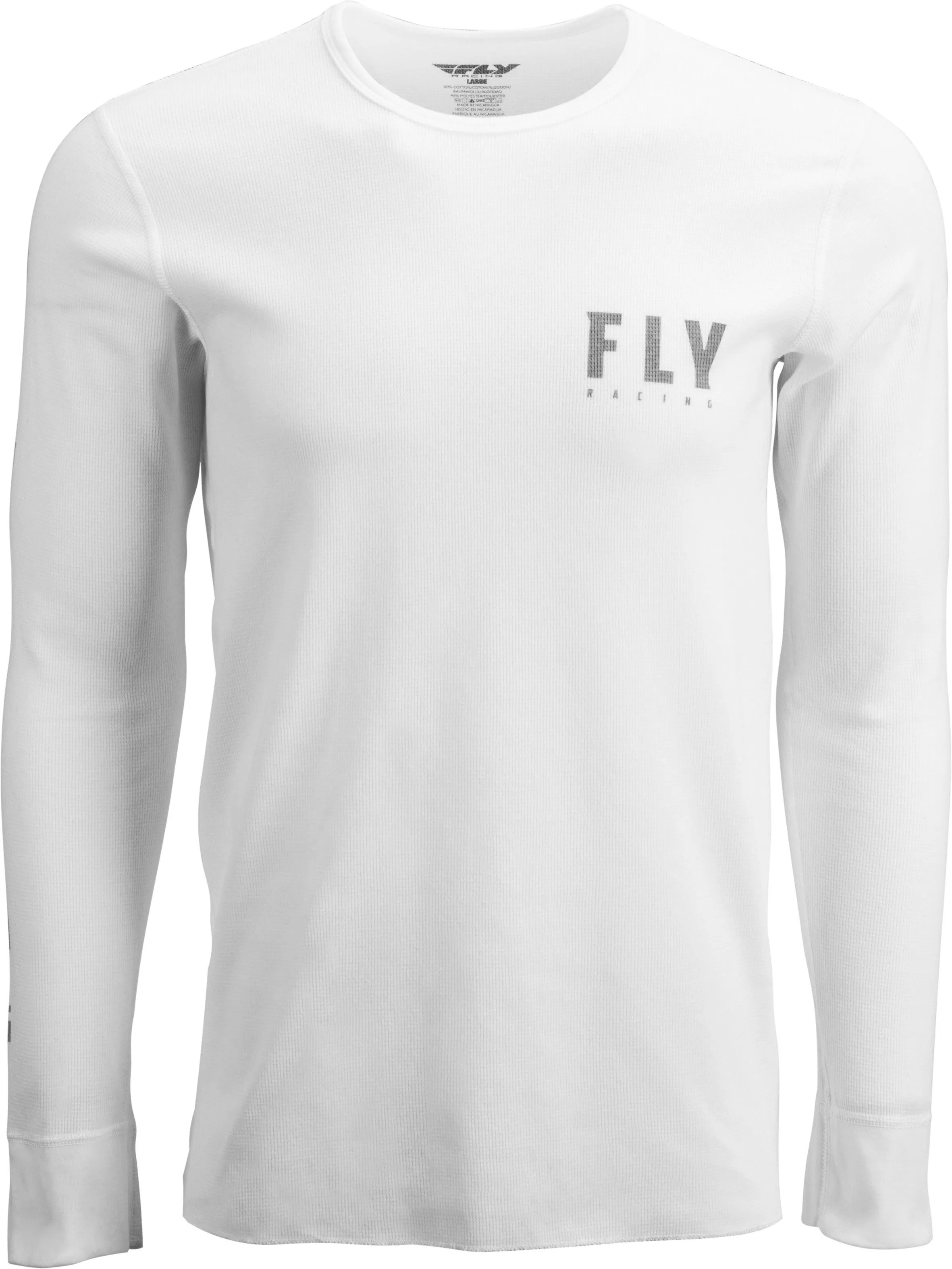 FLY RACING FLY THERMAL SHIRT WHITE/GREY LG 352-4154L