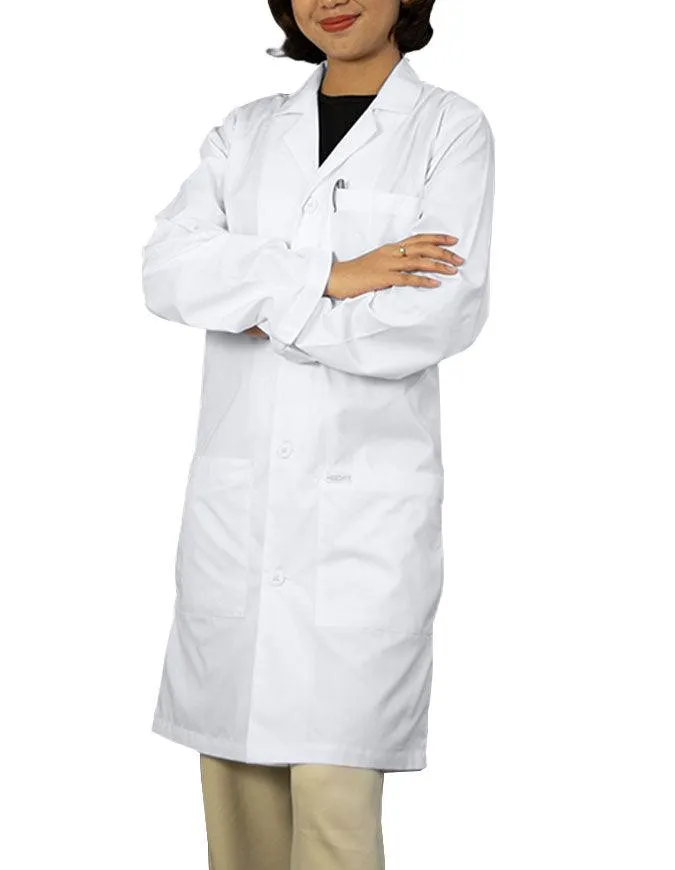 Free Embroidery Heedfit Unisex 37 Inches Three Pocket White Functional Lab Coat