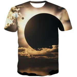 Galaxy T-shirt Men Planet Tshirts Casual Starry Sky Tshirts Cool Colorful Tshirts Novelty Harajuku T-shirts 3d