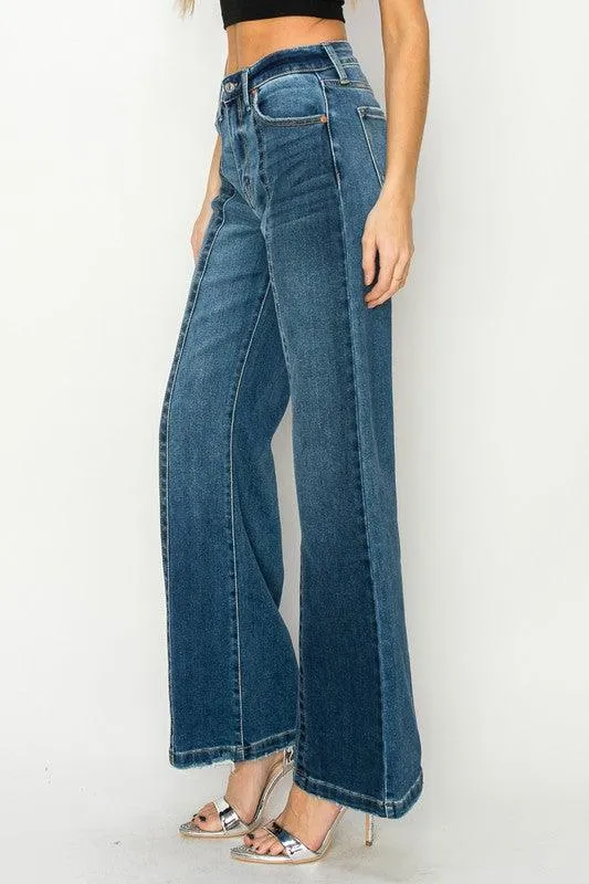 High Rise Relaxed Flared Jeans