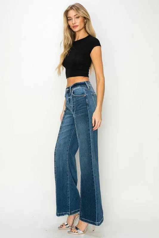 High Rise Relaxed Flared Jeans