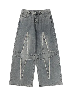 High Street Star Washed Jeans - 2150