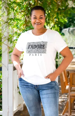 J'Adore Paris T-Shirt in White