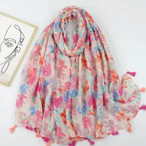 JY230902 floret printed scarf