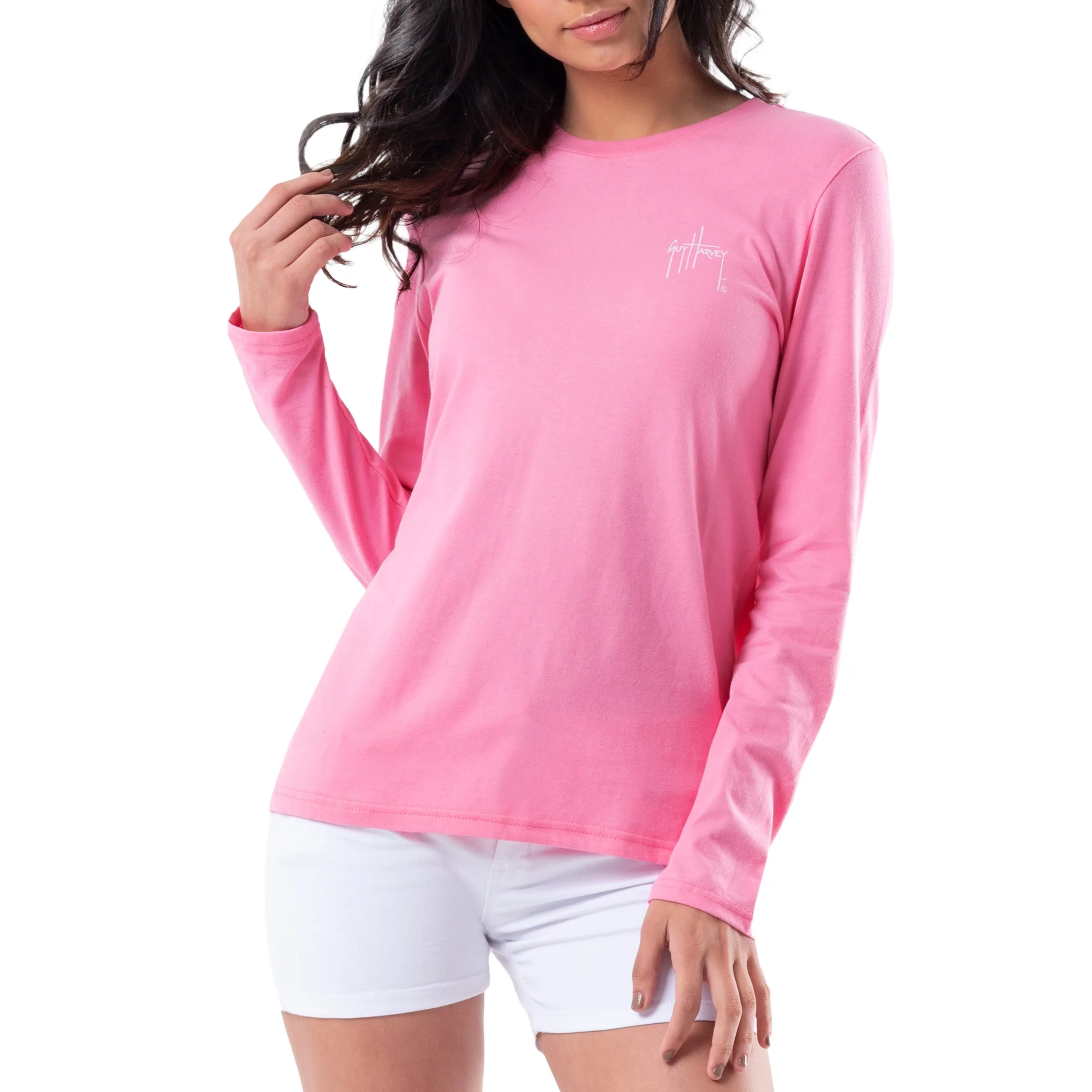 Ladies Two Sails Long Sleeve Crew Neck T-Shirt