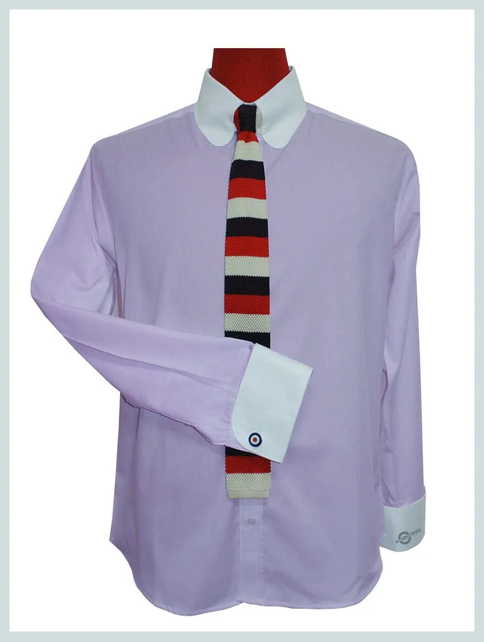 Lavender Penny Tab Collar Shirt