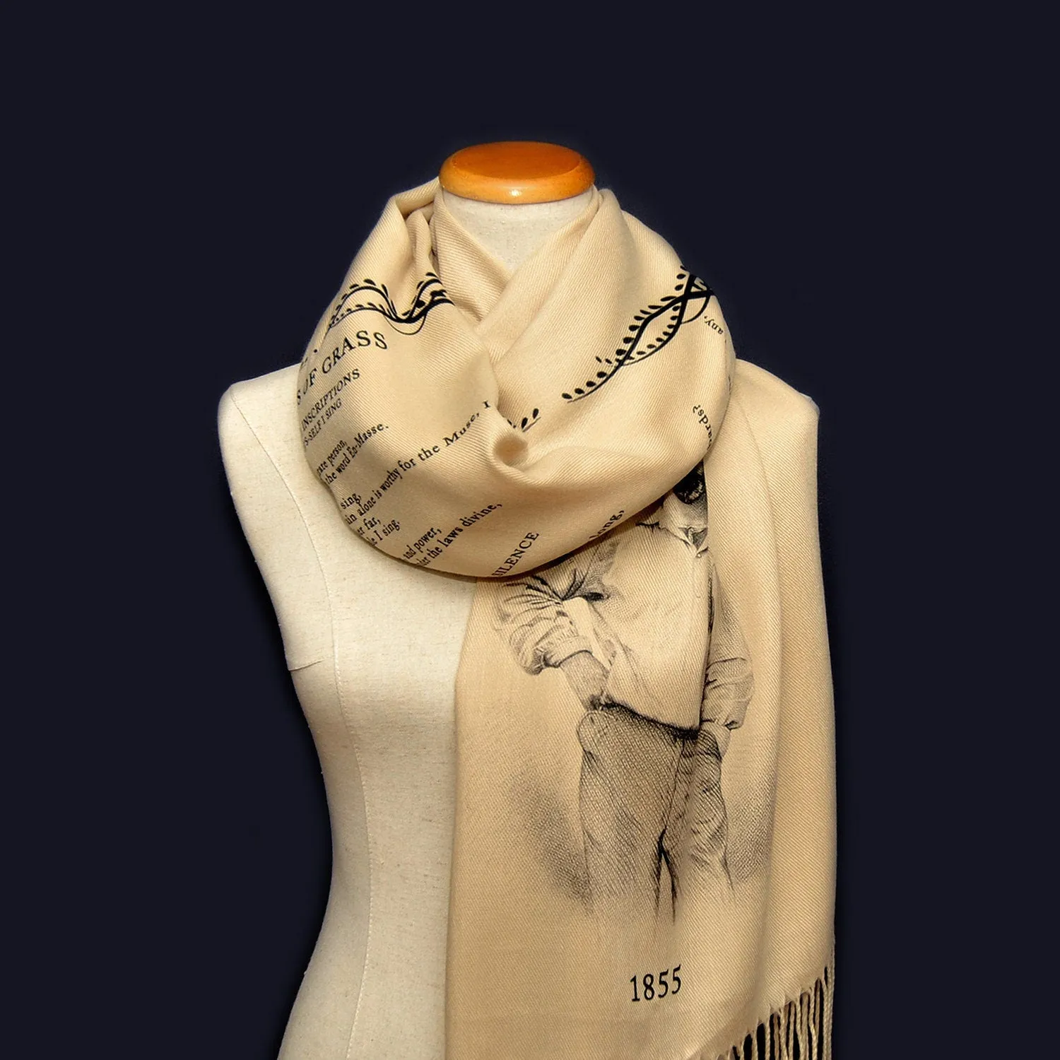 Leaves of Grass by Walt Whitman Shawl Scarf Wrap