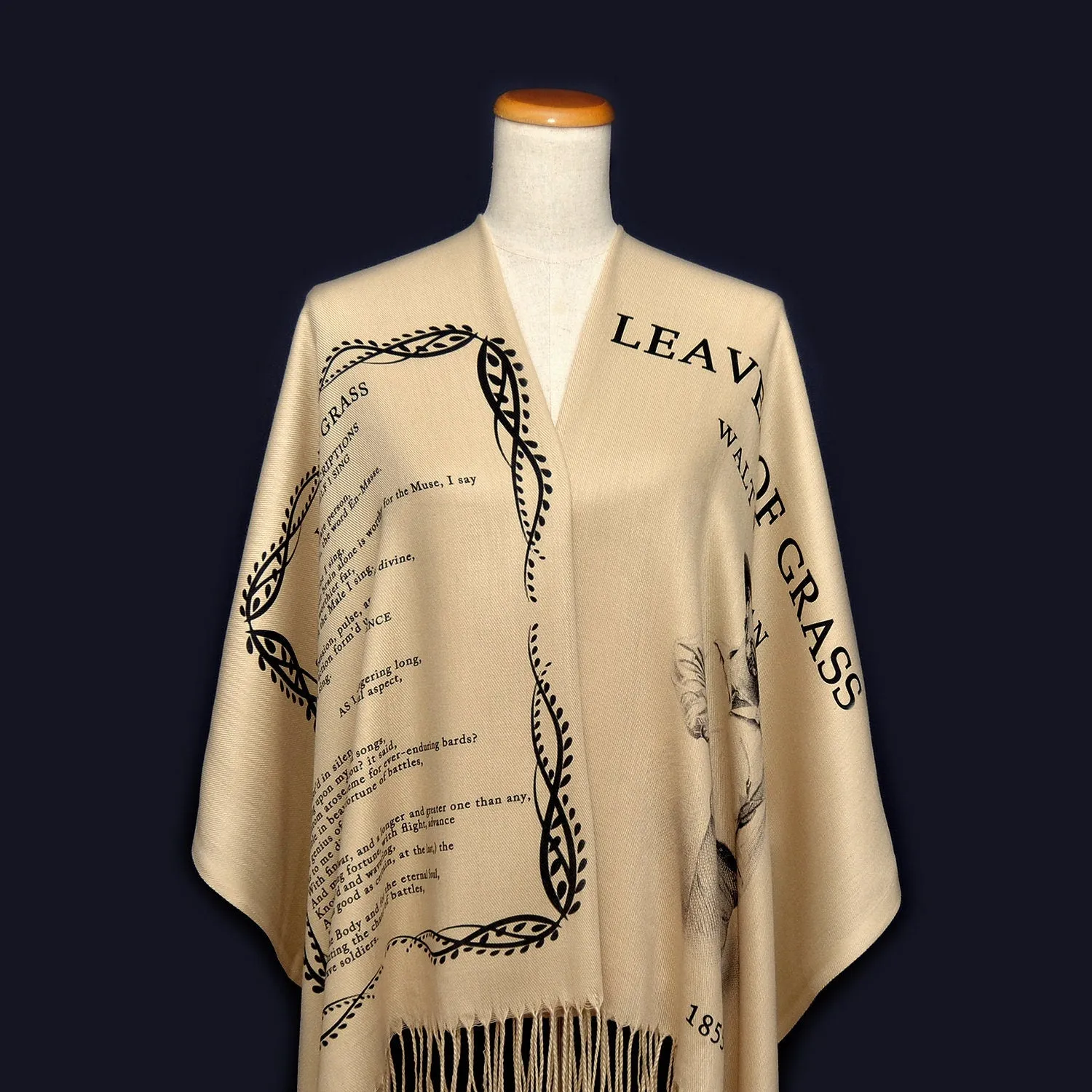 Leaves of Grass by Walt Whitman Shawl Scarf Wrap