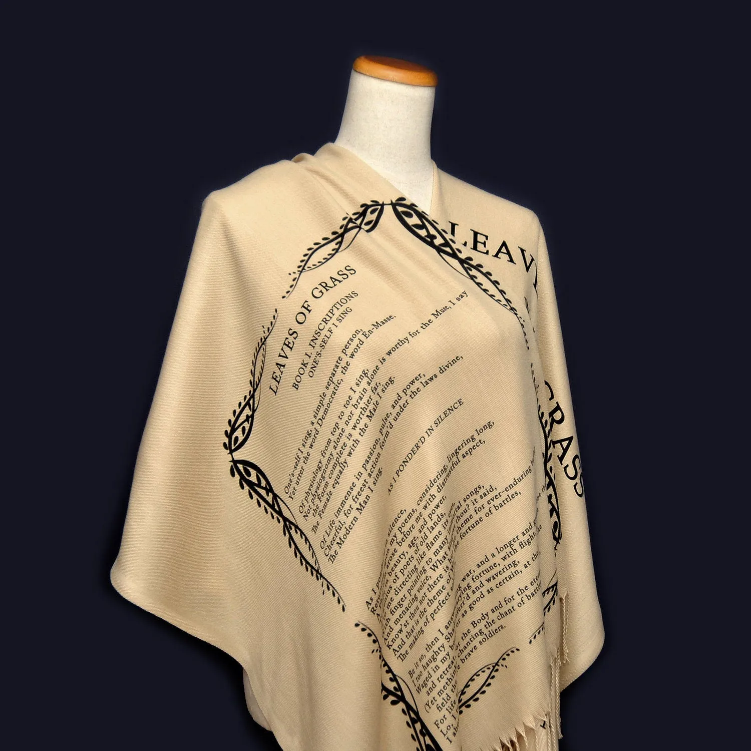 Leaves of Grass by Walt Whitman Shawl Scarf Wrap