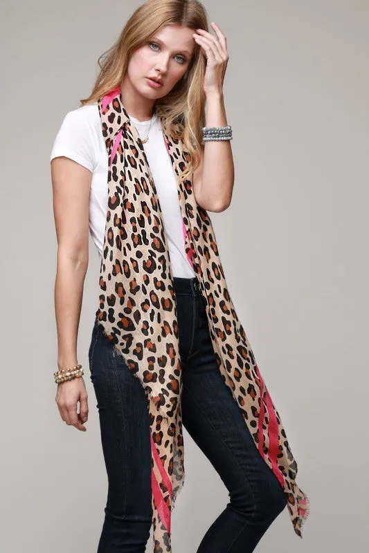 Leopard print scarf